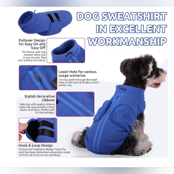 The Queenmore Super Soft Fleece Dog Jacket in size XS is a cozy and stylish wint - Picture 9 of 9